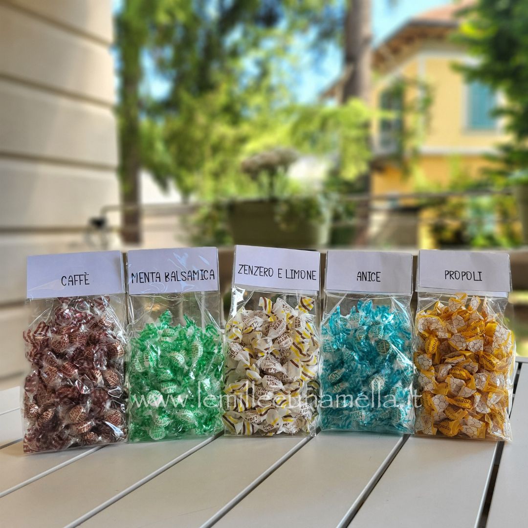 Mix caramelle senza zucchero Lietta Light 5 sacchetti da 100 grammi Le Mille e Una Mella
